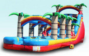 22ft Palm Paradise Dual Waterslide with Slip n Slide