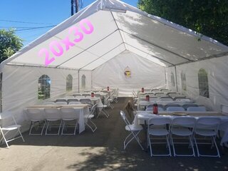 20 x 30 Pole Tent with Sidewalls