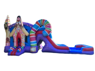 Candy Land Bounce House with Double Slide