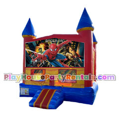 Spiderman Banner Bounce House