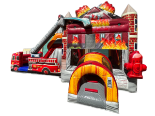 Fire House Bounce House with Slide