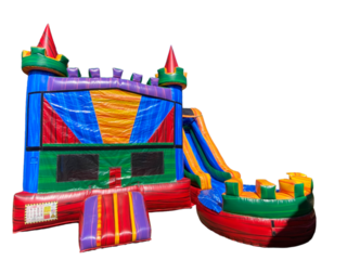 Marble Castle Bounce House with Slide 