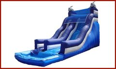 16' Dolphin Dry Slide with ball landing pit