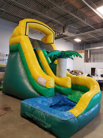 16ft Tropical Curve Waterslide with Pool