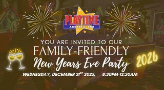 NYE Event 12/31/25 - 8:30pm - 12:30am
($35 Package)
