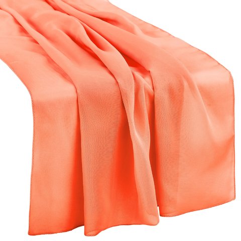 Chiffon Coral Orange Table Runner
