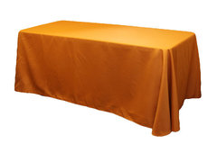 90x132" Banquet Burnt Orange Tablecloth