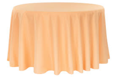 108" Round Peach Tablecloth