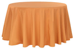 90" Round Burnt Orange Tablecloth