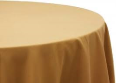 108" Round Gold Tablecloth