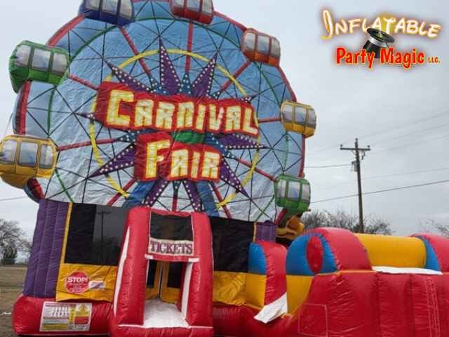 Carnival Ferris Wheel 5n1 bounce house combo with slide