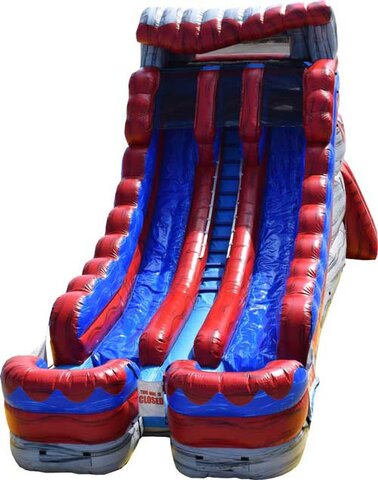 18 foot tall Lava Rush Inflatable Water Slide Rental with double lanes
