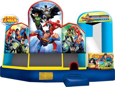 Picture of Justice League  5n1 Water bounce house Rental from Inflatable Party Magic LLC Cleburne, Tx. 