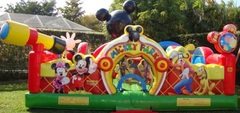 Mickey Park Toddler Bounce House Combo with Slide