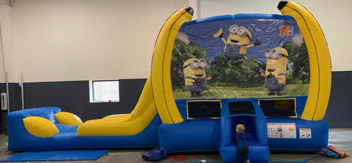 Minion Bounce House & Slide Combo Rental Godley, Tx