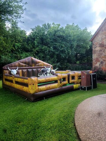 Mechanical bull rental at a church youth group event near Midlothian