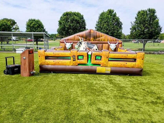 Mechanical bull rental at an outdoor event in Midlothian