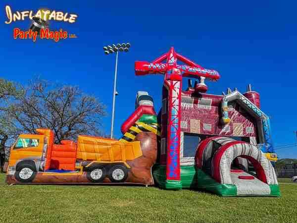 Inflatable Party Magic Bounce House Setup at Fort Worth Event