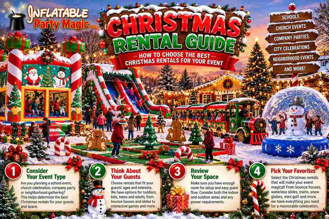 Christmas event ideas and rentals guide from Inflatable Party Magic
