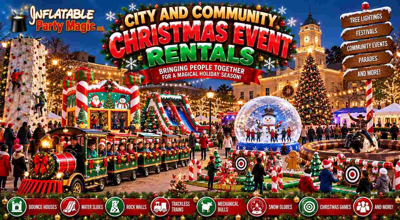 City and community Christmas event rentals in DFW