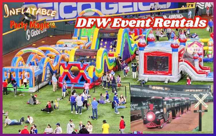 Party rentals in DFW by Inflatable Party Magic – featuring bounce houses, water slides, obstacle courses, and mechanical rides for birthdays, festivals, and corporate events.