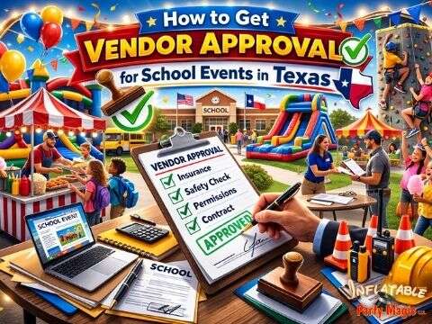 How to get Vendor approval for school events setup in DFW Texas