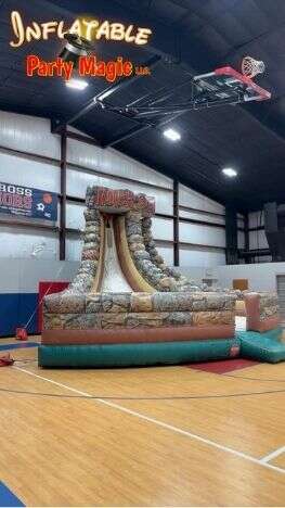 Interactive inflatable game rentals for school events in Fort Worth Texas including Hungry Hippo and…