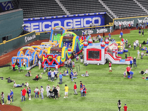 Large event rental attractions at Globe Life Park in Arlington from Inflatable Party Magic