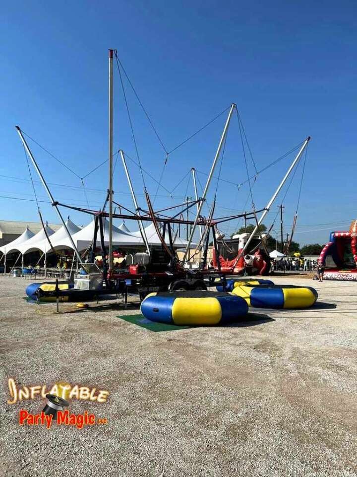 Large fall festival event in Grand Prairie Texas produced by Inflatable Party Magic with multiple in…