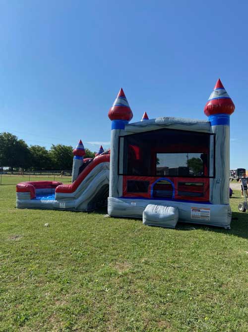 Platinum Wet Bounce House Combo Rental Full View