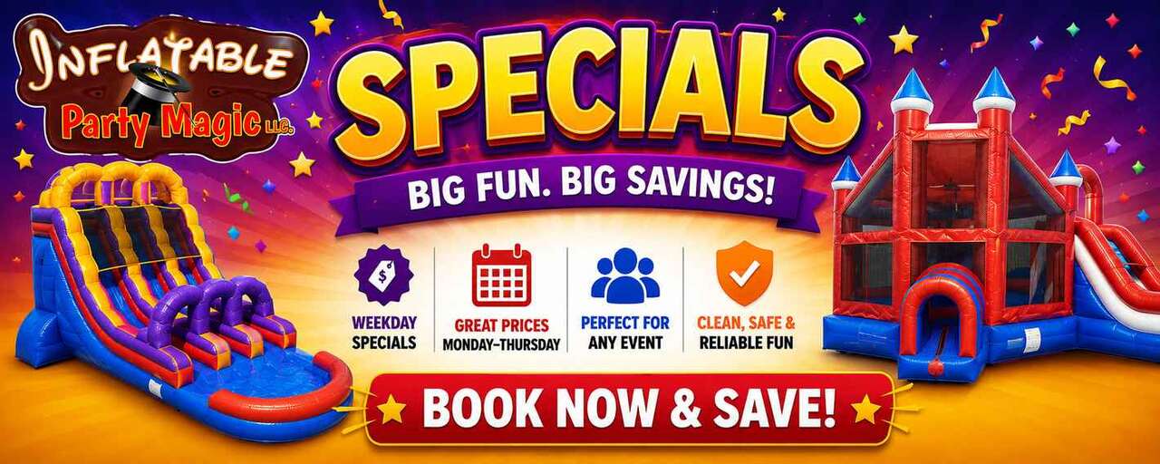 Monthly Specials for Bounce House Rentals and Party Rentals