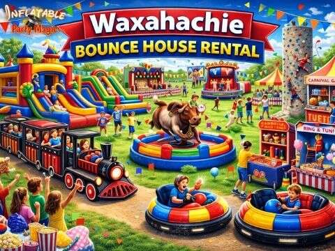 Bounce house rentals in Waxahachie Texas delivered and set up by Inflatable Party Magic