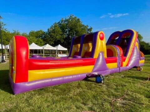 Weatherford Complete Party Rental Equipment from Inflatable Party Magic Obstacle course bounce house rentals for parties and events in Weatherford TX from Inflatable Party…