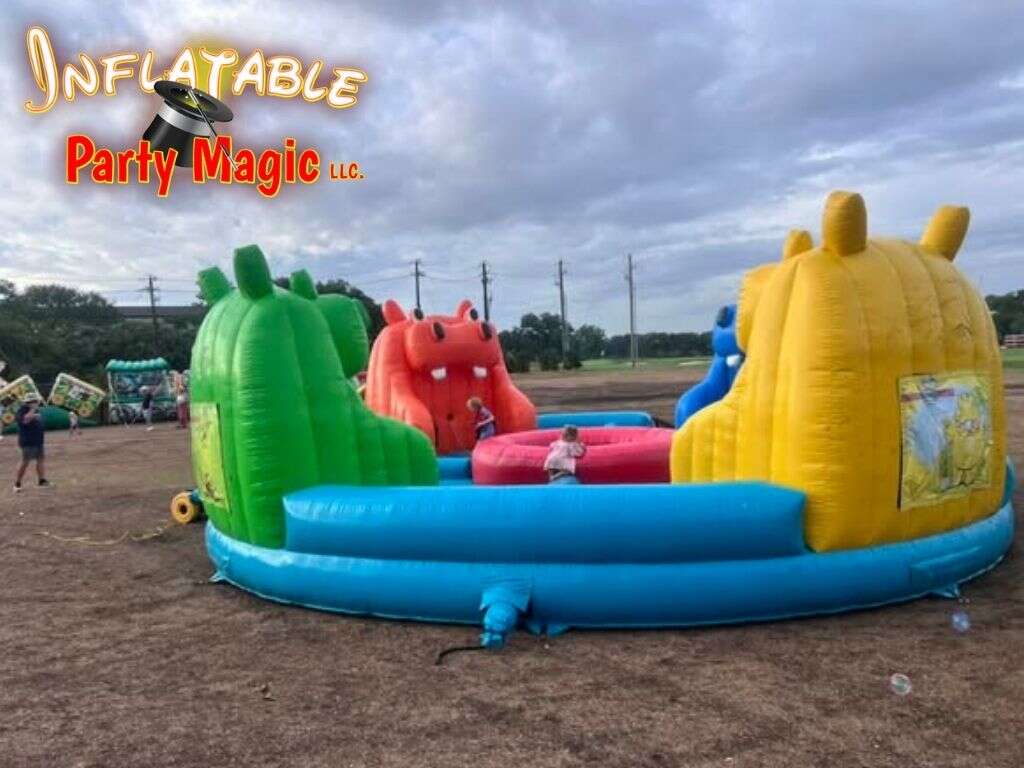 Church Event With Hungry Hippo Inflatable Attraction Game Rental