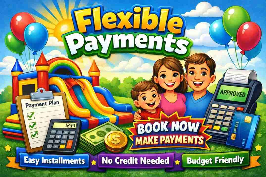 Flexible party rental payments from Inflatable Party Magic