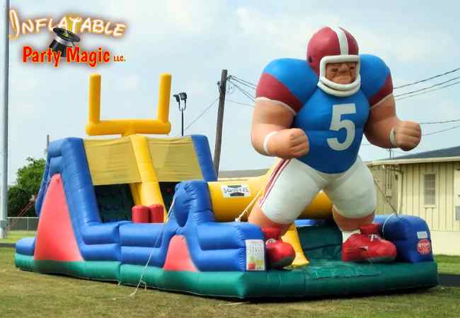 Endzone Football Obstacle Course to Rent