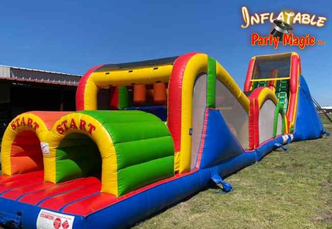 83 foot long obstacle course rental in DFW