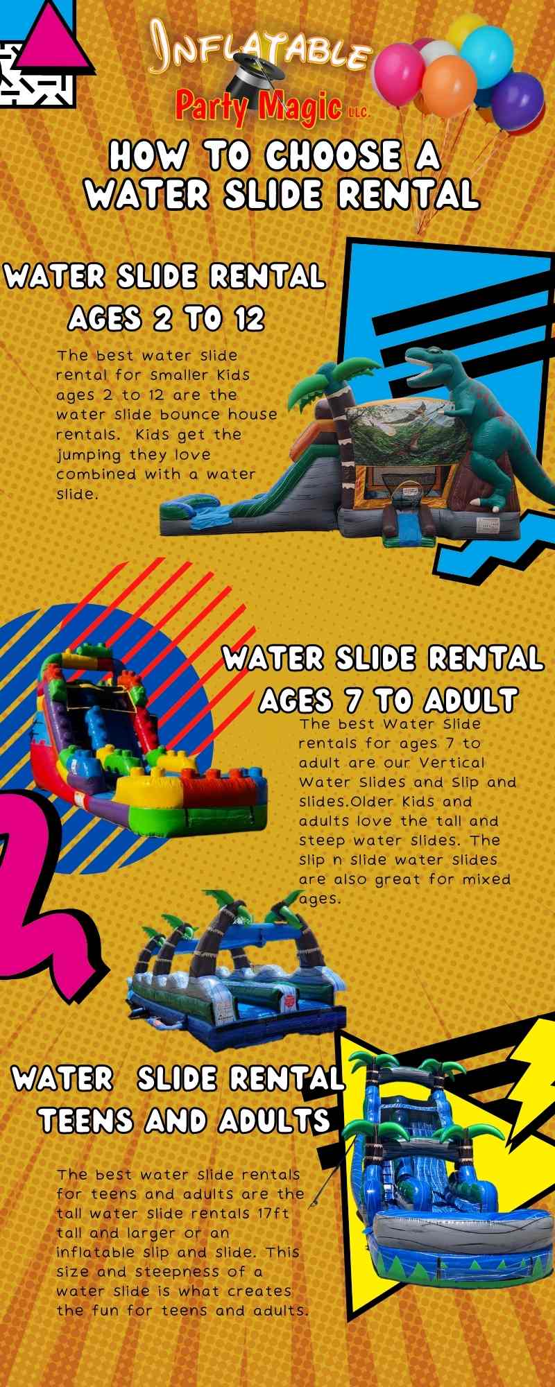 How to Choose a Water Slide Rental by age