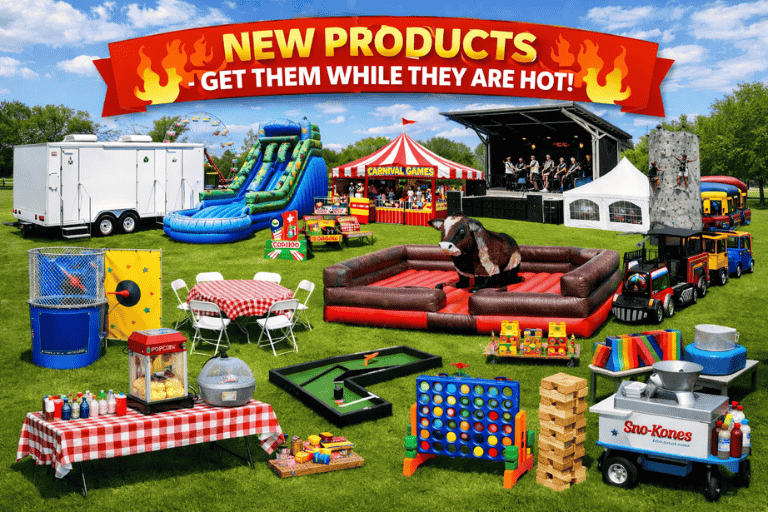 New party rental attractions from Inflatable Party Magic for DFW Texas events in 2026