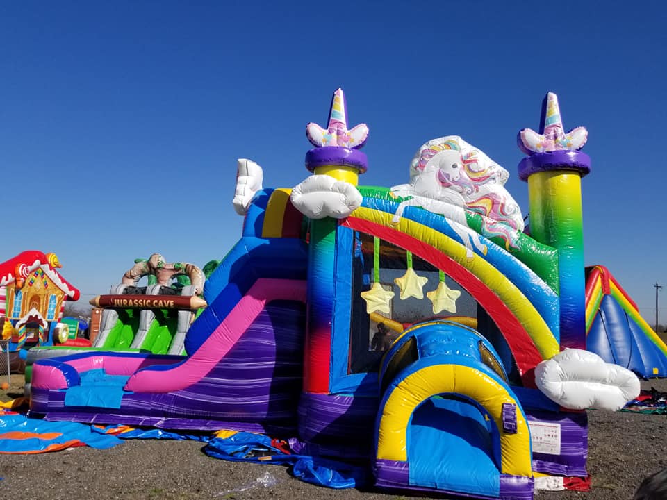 Unicorn Bounce House with Water Slide Rental Grandview 