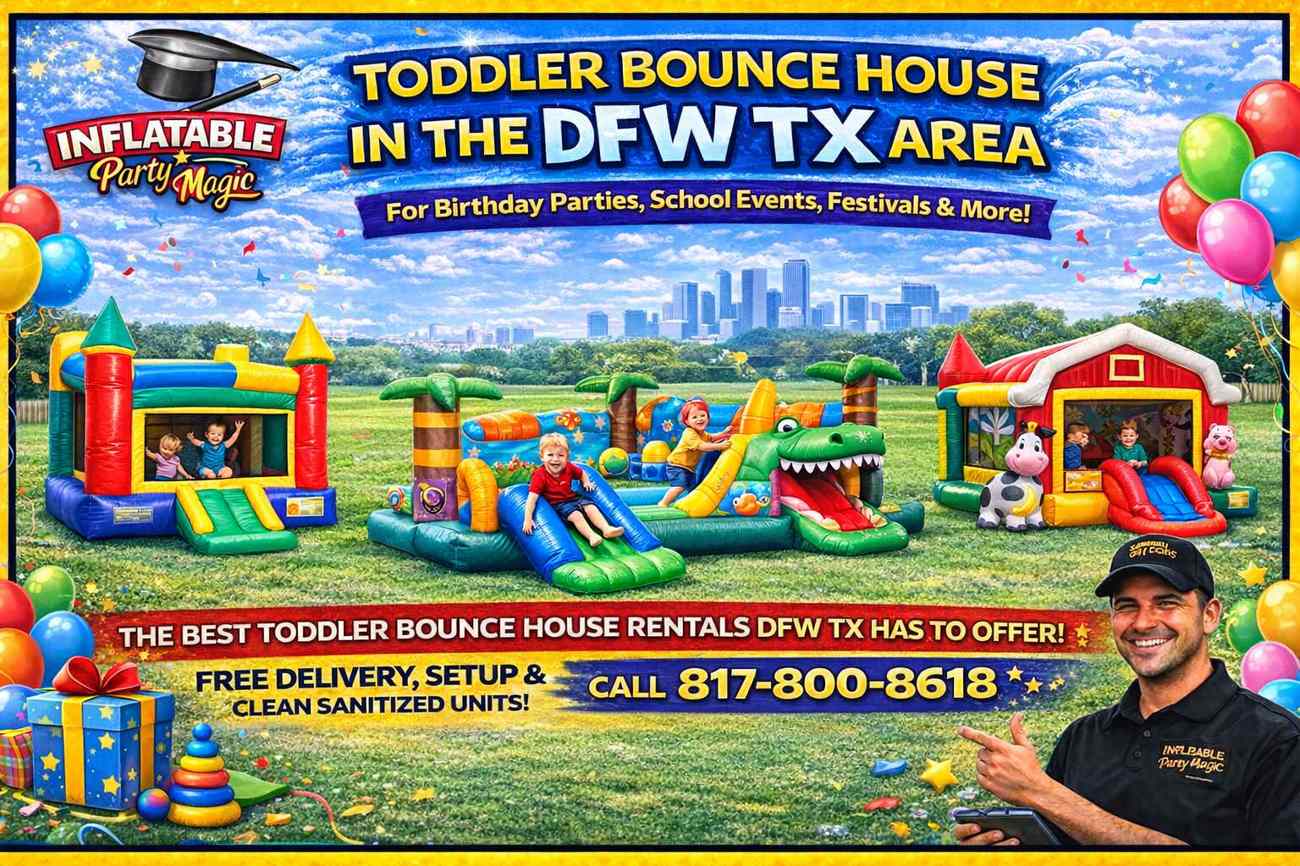 Toddler bounce house rentals DFW TX from Inflatable Party Magic
