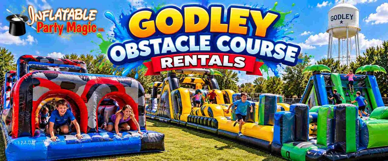 Inflatable obstacle course rentals in Godley, TX from Inflatable Party Magic