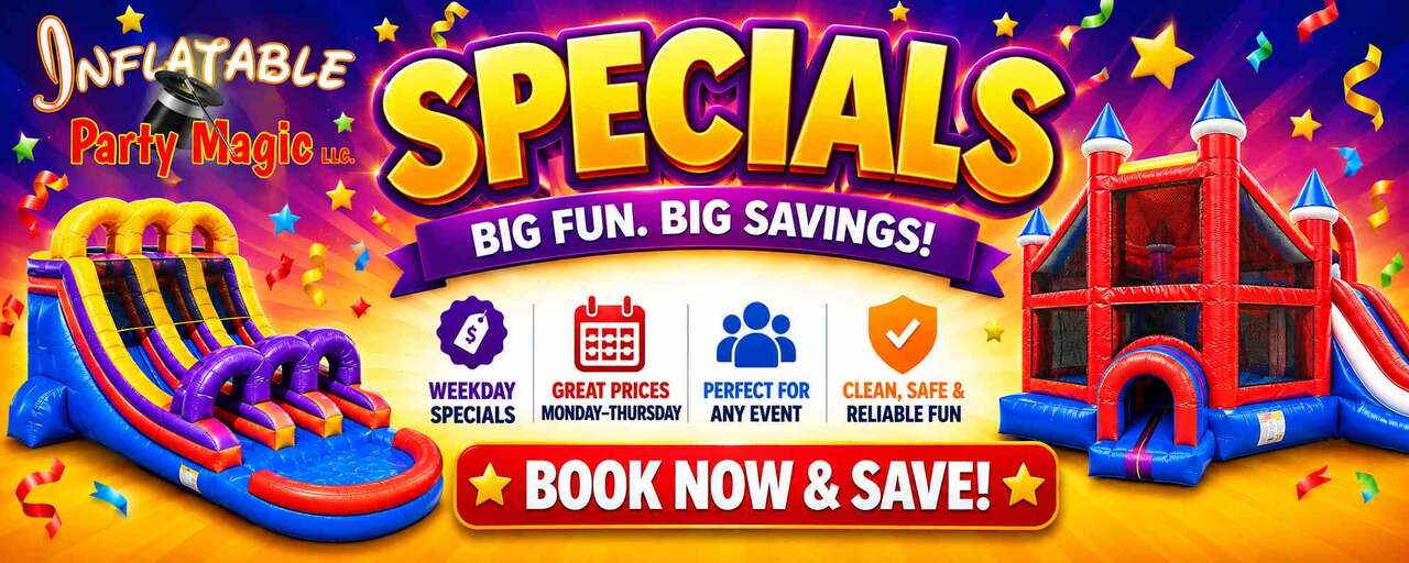 Monthly Specials for Bounce House Rentals and Party Rentals