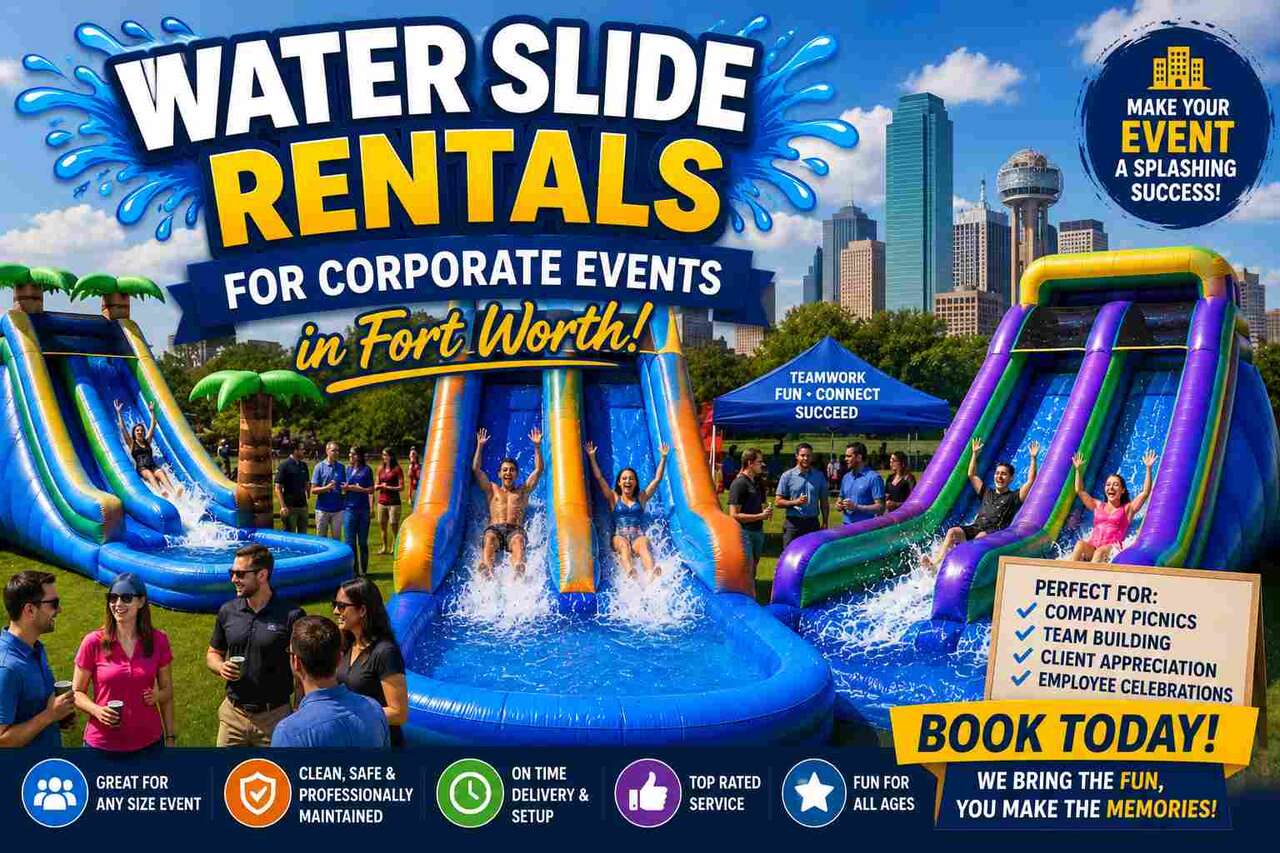 Water Slide Rentals for Corporate Events in Fort Worth TX — Inflatable Party Magic Water slide rentals for corporate events and company picnics in Fort Worth TX from Inflatable Party…