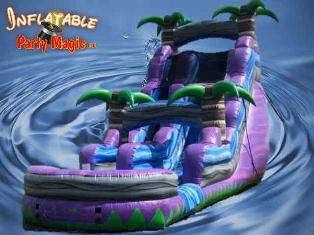 18' Purple Crush Waterslide With pool