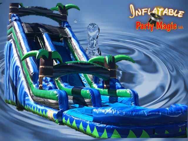 18' Blue Crush Waterslide With pool