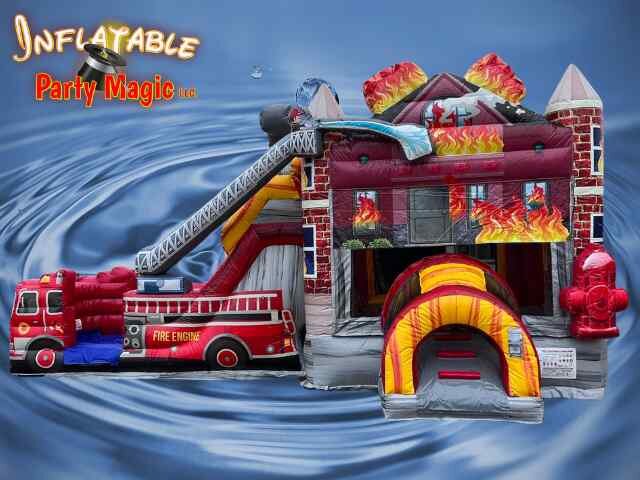 Fire Truck Water Slide Rental