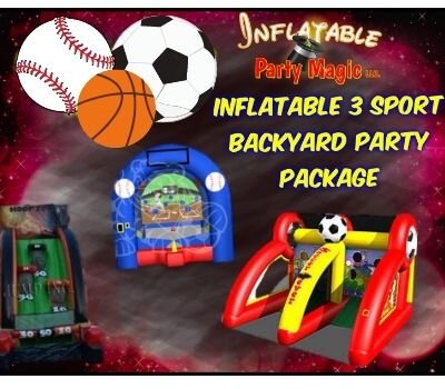 Inflatable 3 Sport Backyard Party Package 