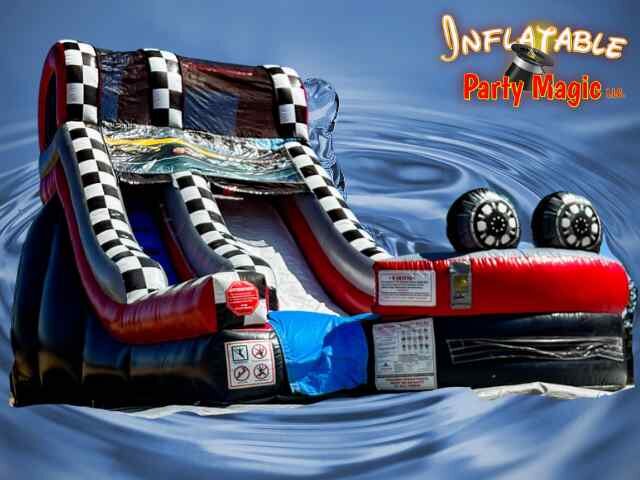 15'  Race Car Waterslide with splash landing