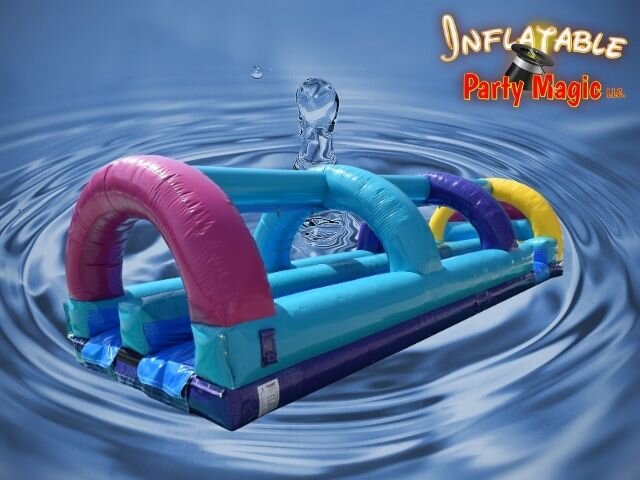 Slip N Splash dual-lane slip and slide rental DFW Texas from Inflatable Party Magic